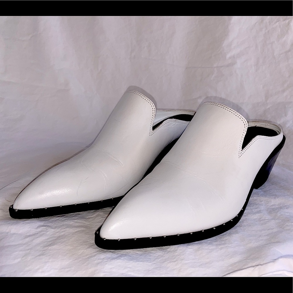 Treasure & Bond White Studded Mules